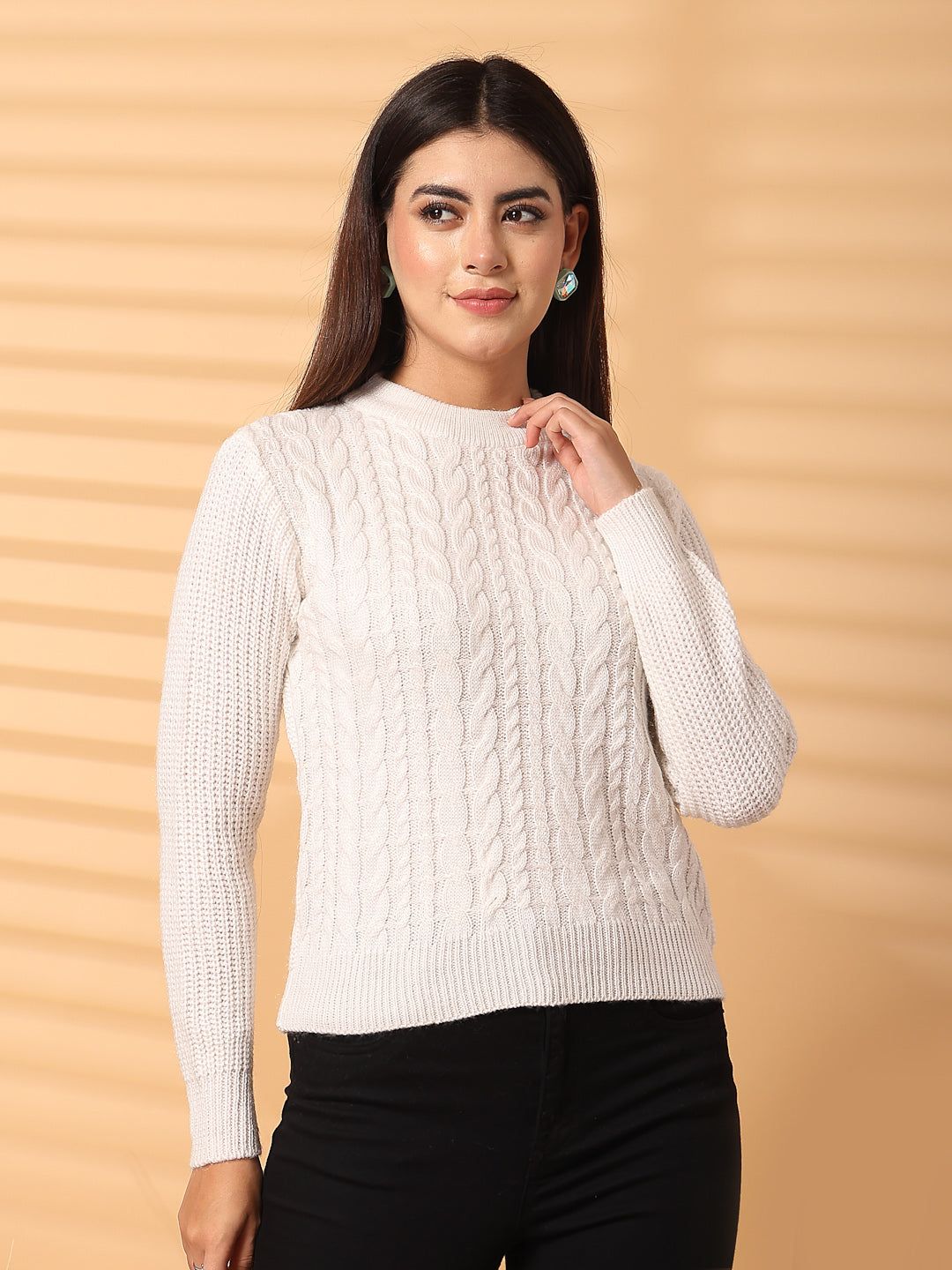 Off-White Self Design Woolen Top