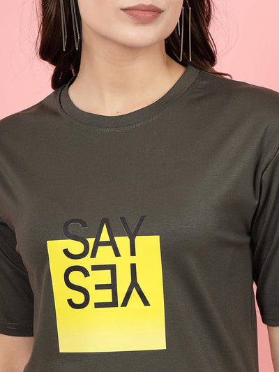 Solid pink and olive regular fit T-shirt pack, round neck, short sleeves, Tencel fabric.