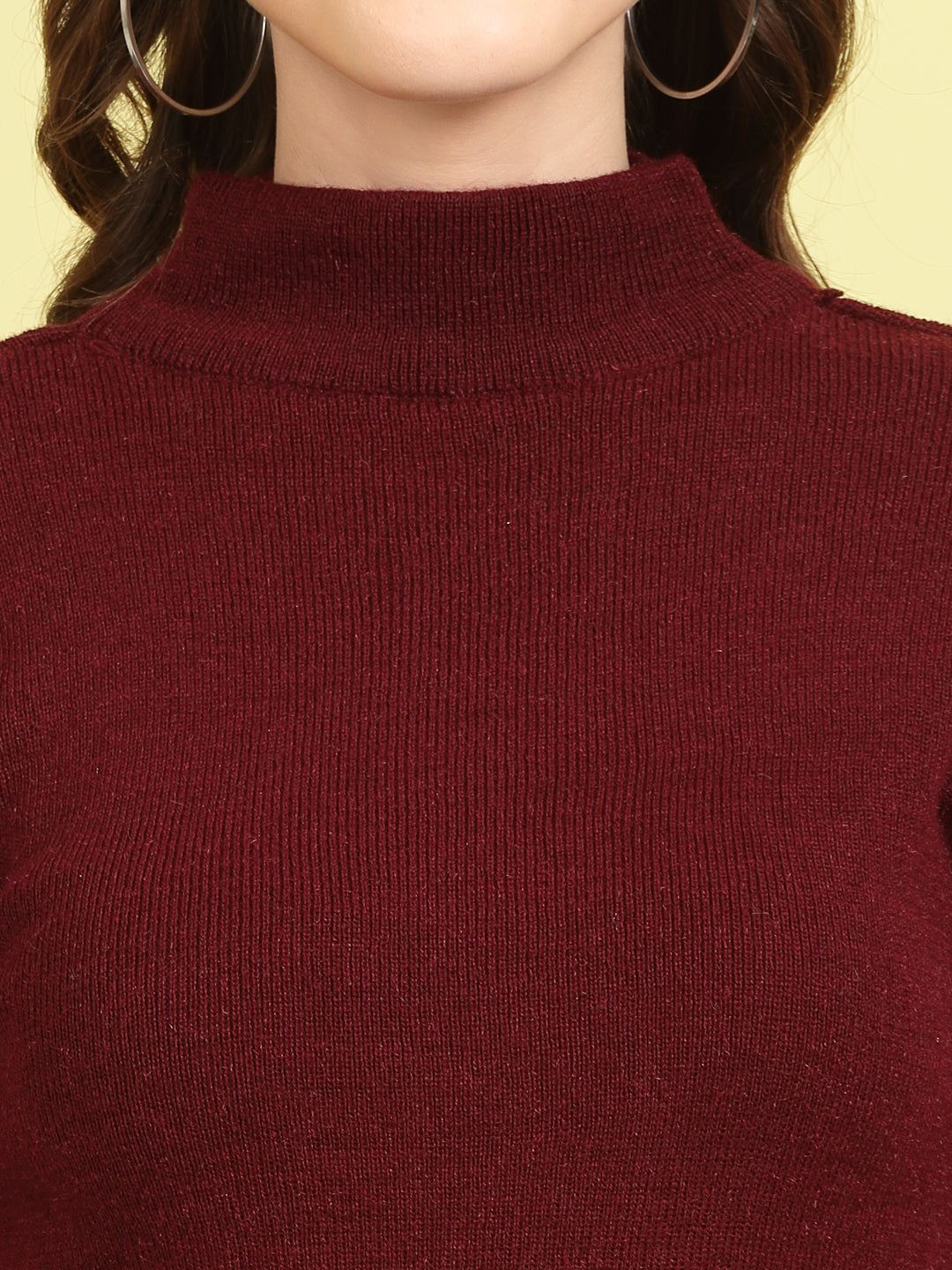 Solid highneck full sleeve woolen casual top pack of 2, premium quality and cozy for chilly weather.