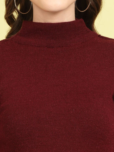 Solid highneck full sleeve woolen casual top pack of 2, premium quality and cozy for chilly weather.