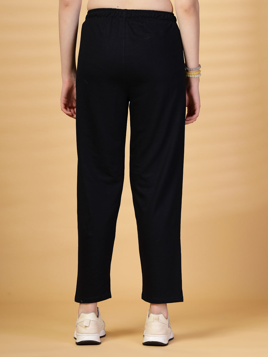 Navy Blue Solid Regular Fit Track Pants