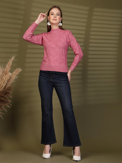 Pink Kintted Woollen Sweater