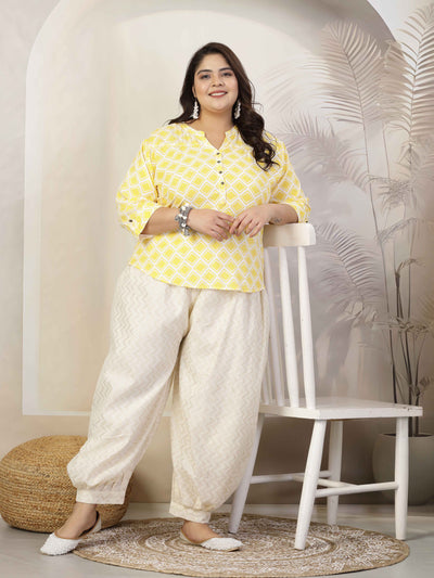 Design Cotton Lurex Loose Fit Afghani Salwar with elastic waistband and drawstring closure.