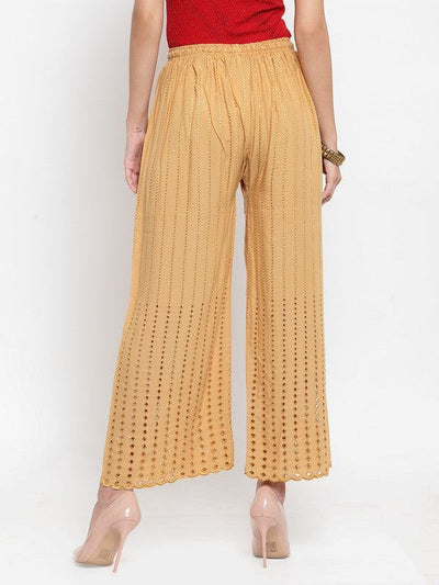 Clora Fawn Rayon Straight Palazzo