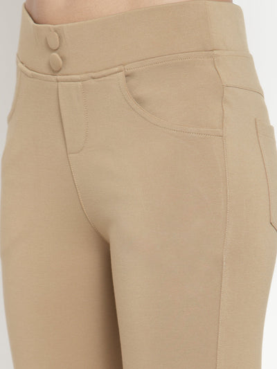 Clora Fawn Solid Jeggings