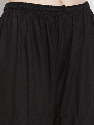 Clora Black Printed Rayon Palazzo