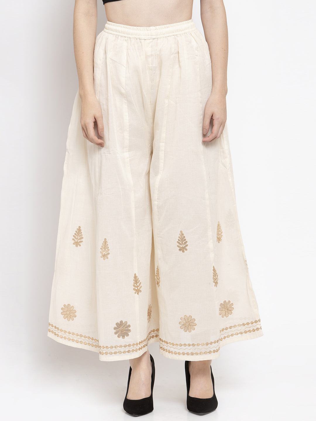 Clora Off-White Gotta Patti Sharara
