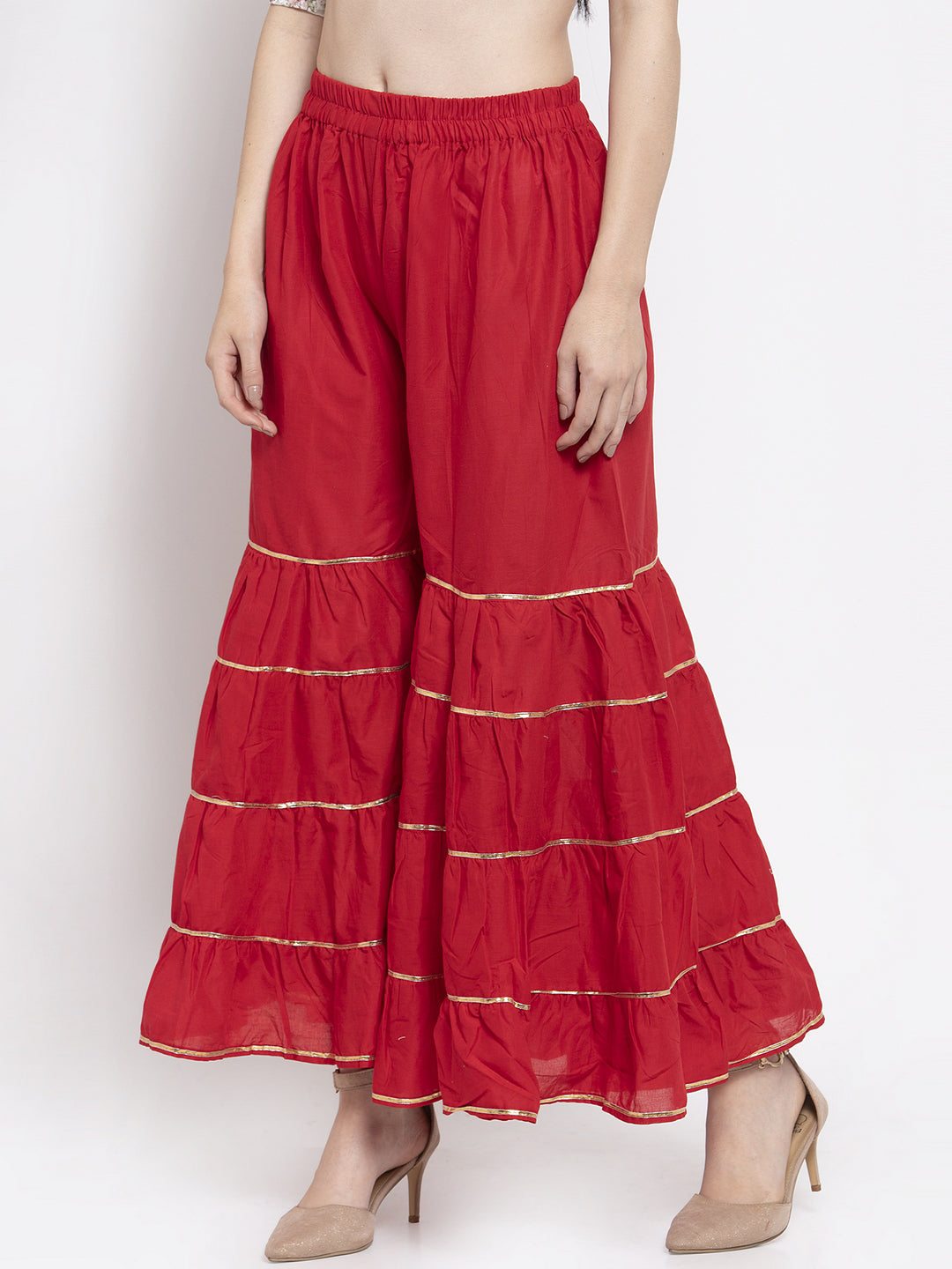 Clora Red Gotta Patti Gharara