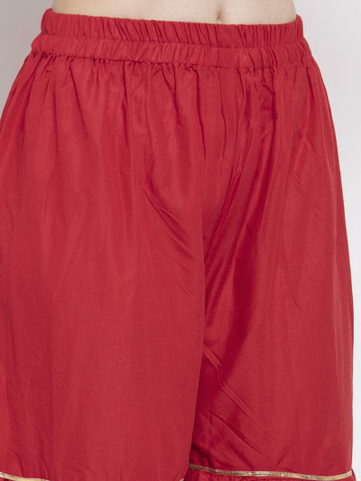 Clora Red Gotta Patti Gharara