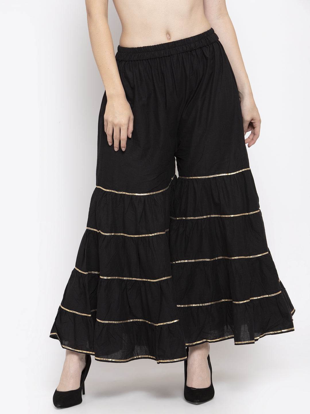 Clora Black Gotta Patti Gharara