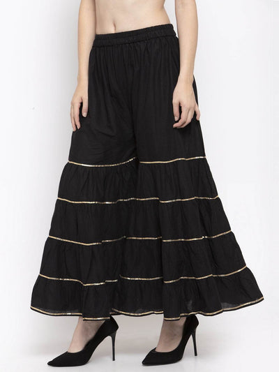 Clora Black Gotta Patti Gharara