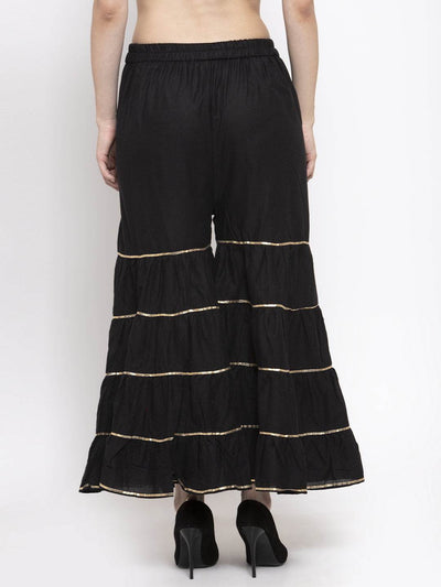 Clora Black Gotta Patti Gharara