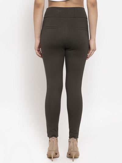 Clora Olive Relaxed Fit Jeggings