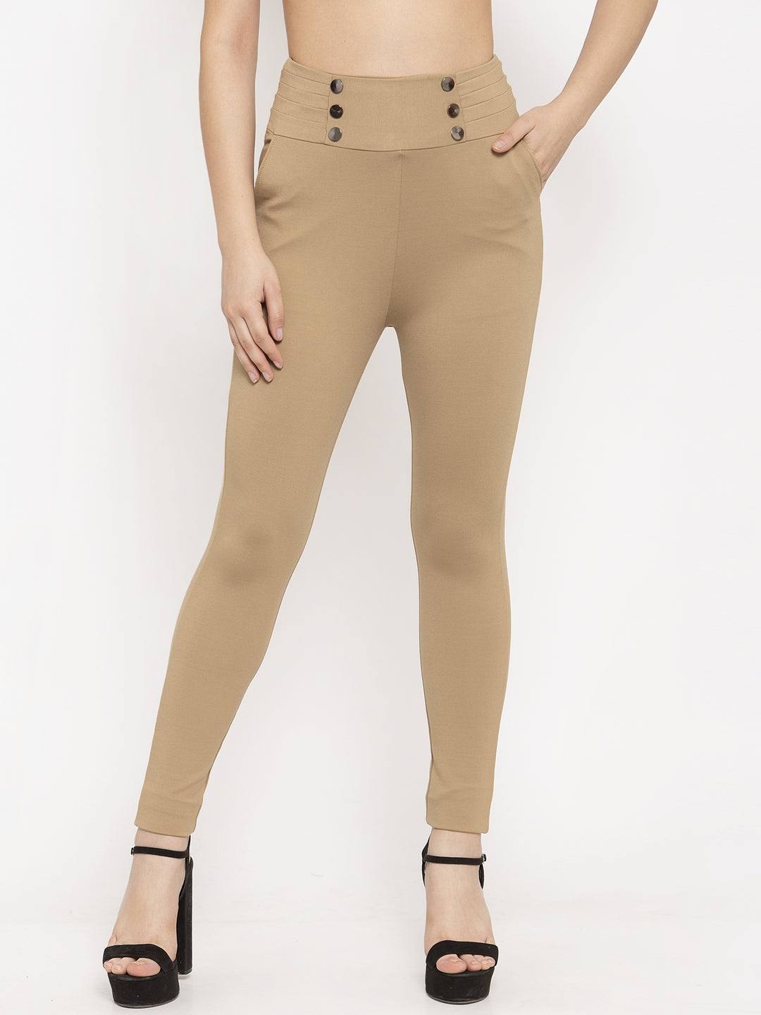 Fawn Smart Fit Jeggings made from NR Roma fabric, featuring a stylish high waist design.