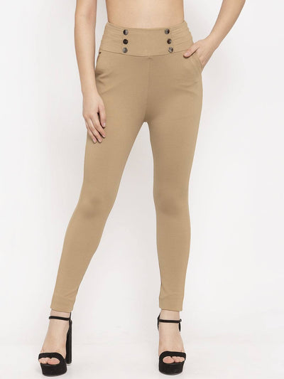 Fawn Smart Fit Jeggings made from NR Roma fabric, featuring a stylish high waist design.