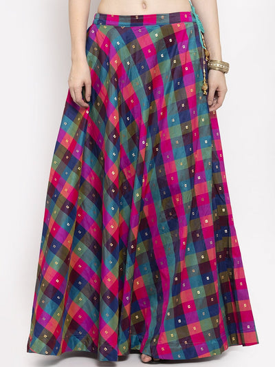 Clora Multicoloured Checked Skirt