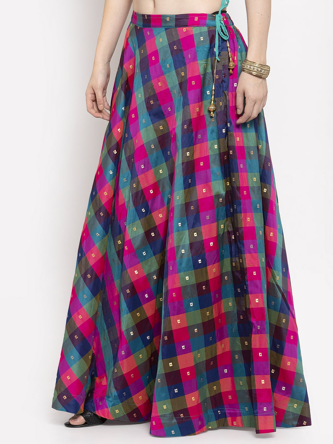 Clora Multicoloured Checked Skirt