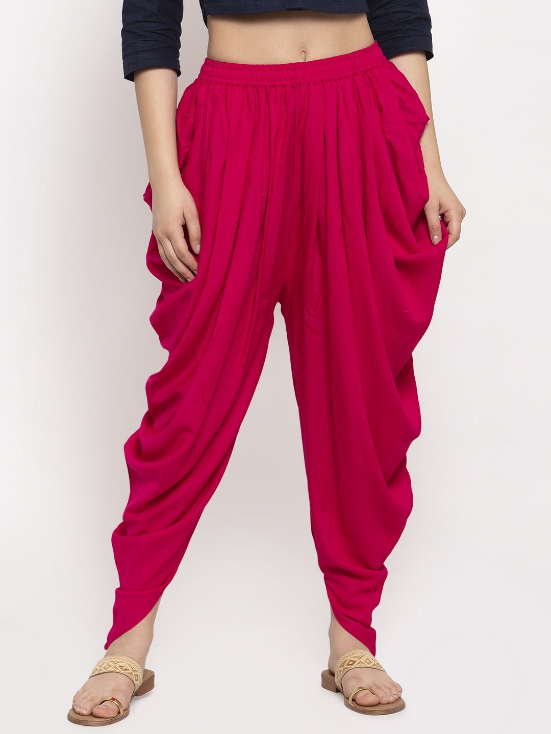 Clora Magenta Rayon Dhoti Salwar
