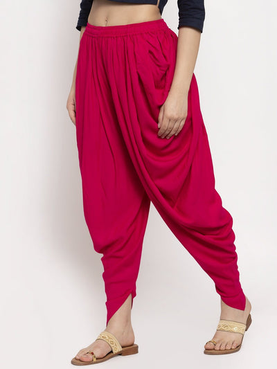 Clora Magenta Rayon Dhoti Salwar