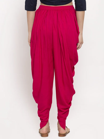 Clora Magenta Rayon Dhoti Salwar