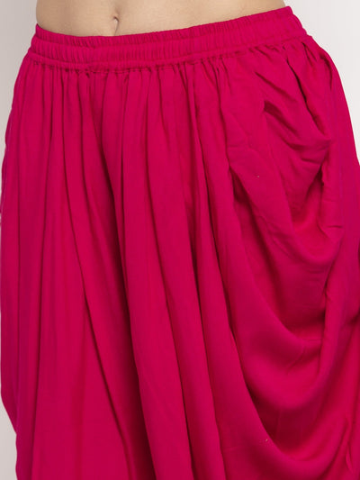 Clora Magenta Rayon Dhoti Salwar