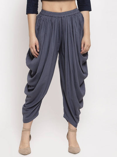 Clora Grey Rayon Dhoti Salwar