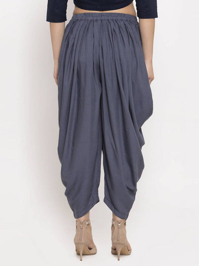 Clora Grey Rayon Dhoti Salwar