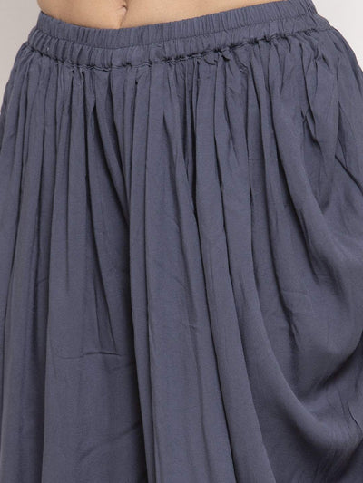 Clora Grey Rayon Dhoti Salwar