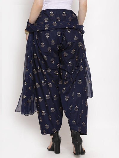Clora Navy Blue Printed Salwar Dupatta