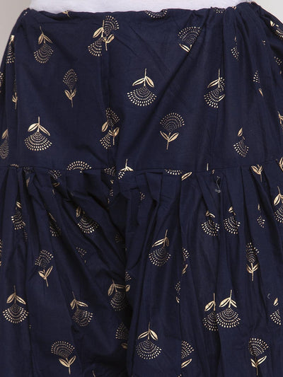 Clora Navy Blue Printed Salwar Dupatta