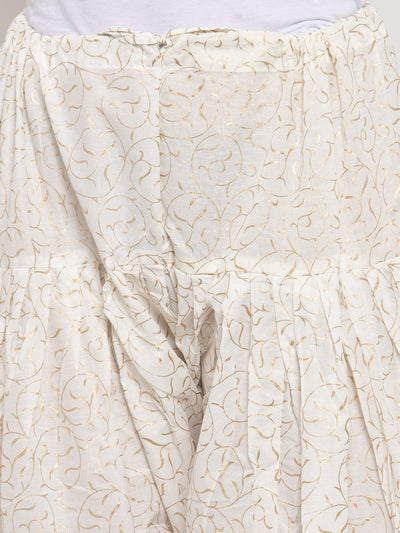 Off-White Printed Salwar Dupatta in cotton fabric with intricate patterns.