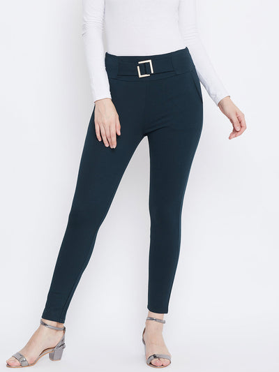 Bottle Green Slim Fit Jeggings