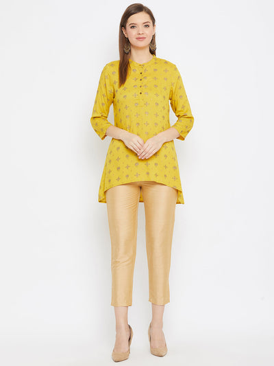 Clora Fawn Solid Silk Trouser