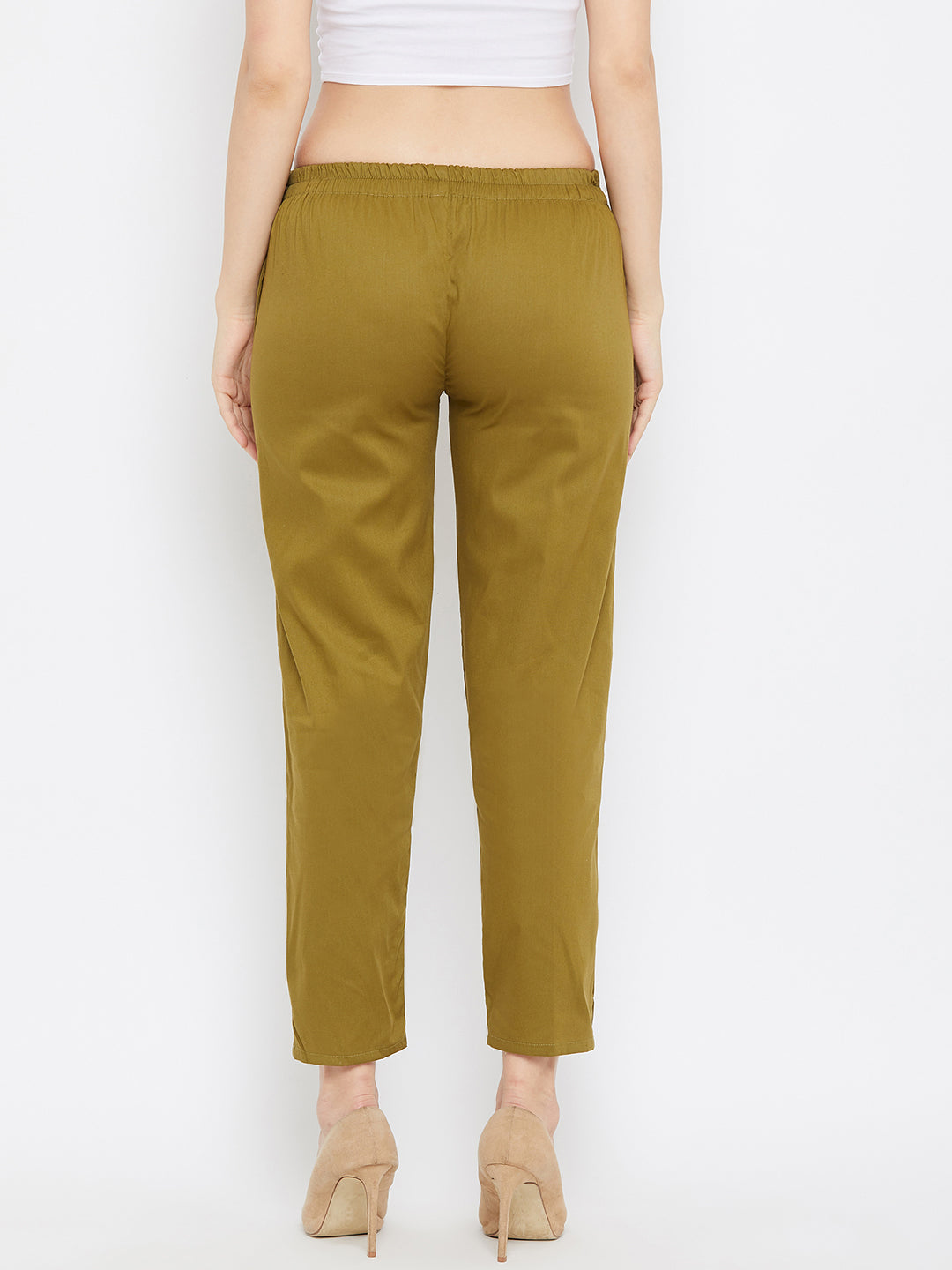 Clora Mehandi Regular Fit Solid Pants