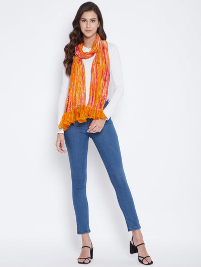 Clora Mustard Crinkled Solid Dupatta