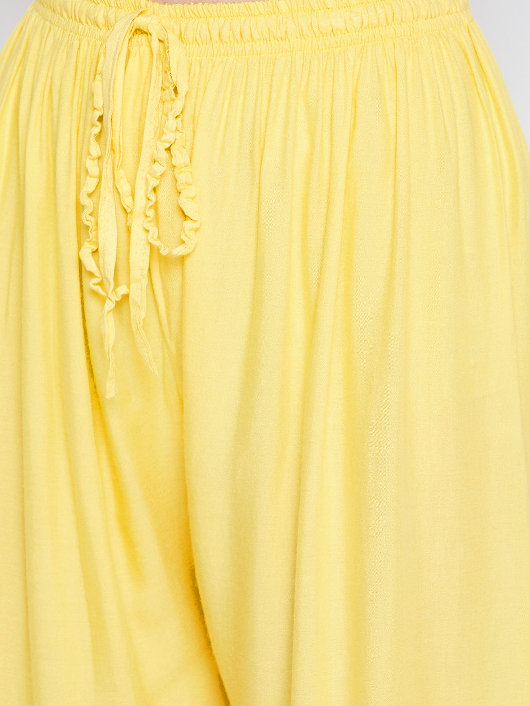 Clora Lemon Solid Rayon Palazzo