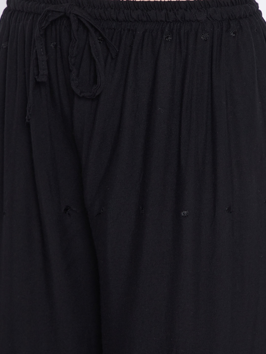 Clora Black Chikankari Rayon Palazzo