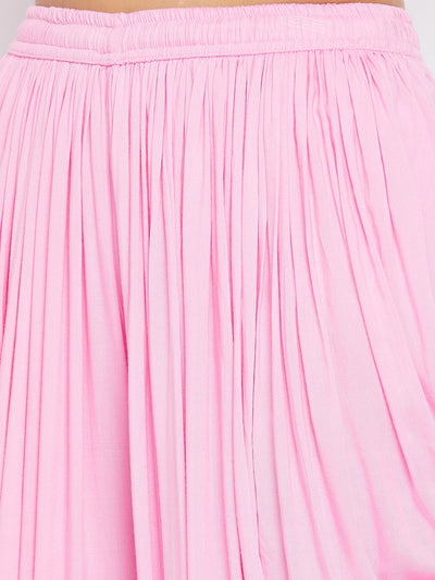 Clora Pink Rayon Dhoti Salwar