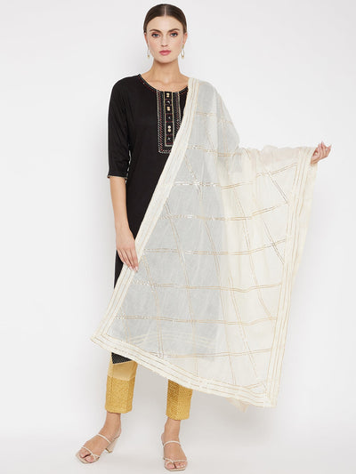 Clora Cream Gotta Patti Cotton Dupatta