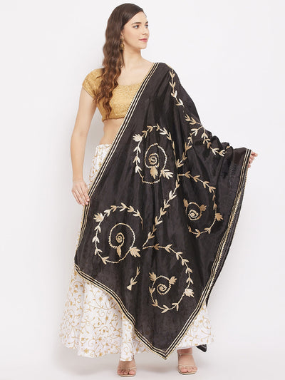 Clora Black Gotta Patti Silk Dupatta