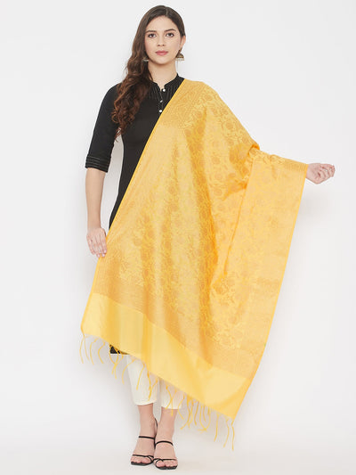 Clora Yellow Banarsi Silk Dupatta