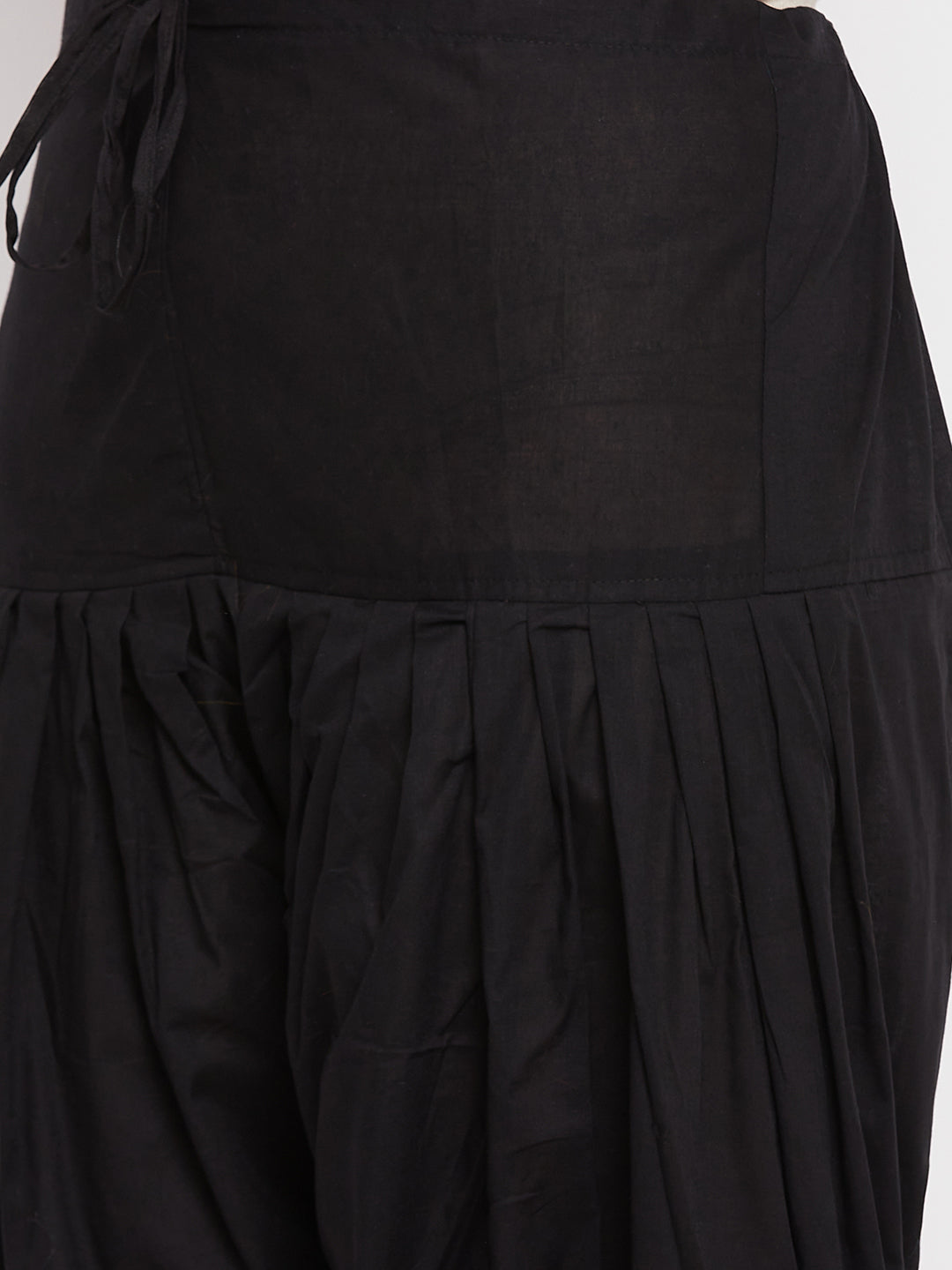 Black solid pure cotton salwar, lightweight and comfortable, perfect for pairing with a kurta.