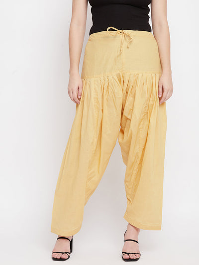 Fawn solid pure cotton salwar for women, lightweight and comfortable.