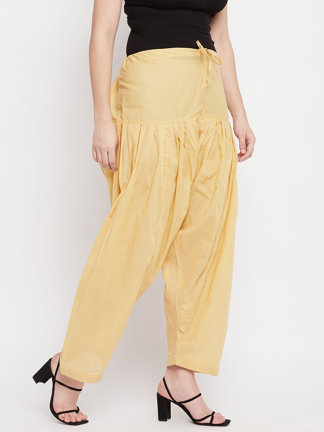 Fawn solid pure cotton salwar, lightweight and comfortable.