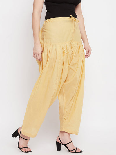 Fawn solid pure cotton salwar, lightweight and comfortable.