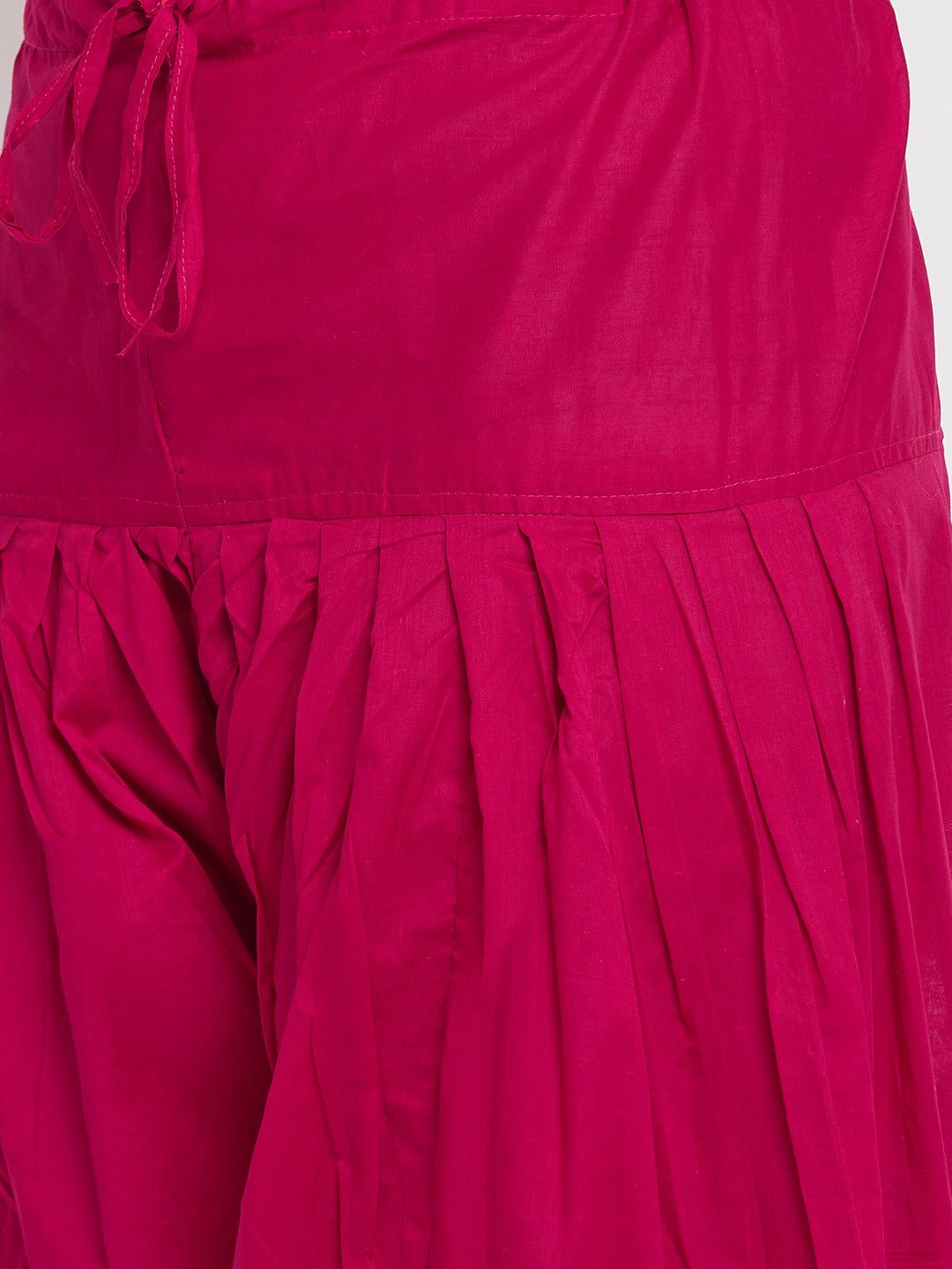 Magenta solid pure cotton salwar, lightweight and comfortable.