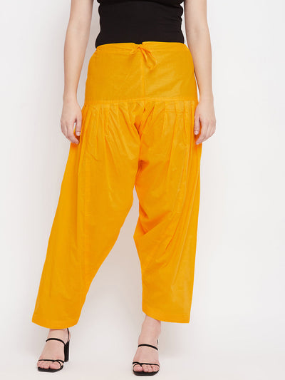 Yellow solid pure cotton salwar, comfortable and lightweight.
