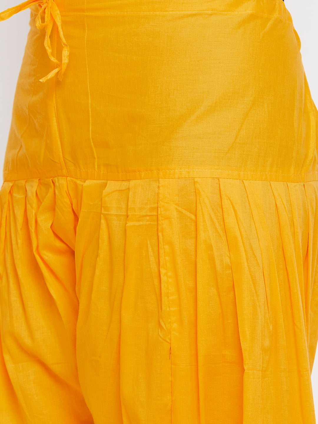 Yellow solid pure cotton salwar, light and comfortable for daily wear.