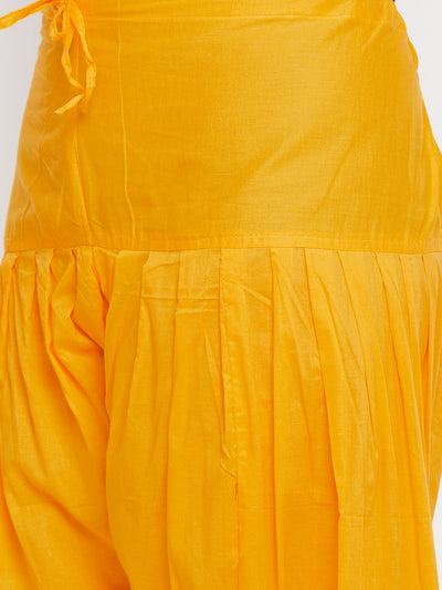 Yellow solid pure cotton salwar, light and comfortable for daily wear.