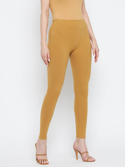 Clora Fawn Solid Ankle Length Leggings